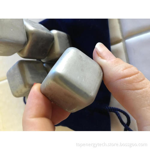 Food Graded Reusable Stainless Steel Cooling Ice Cubes
